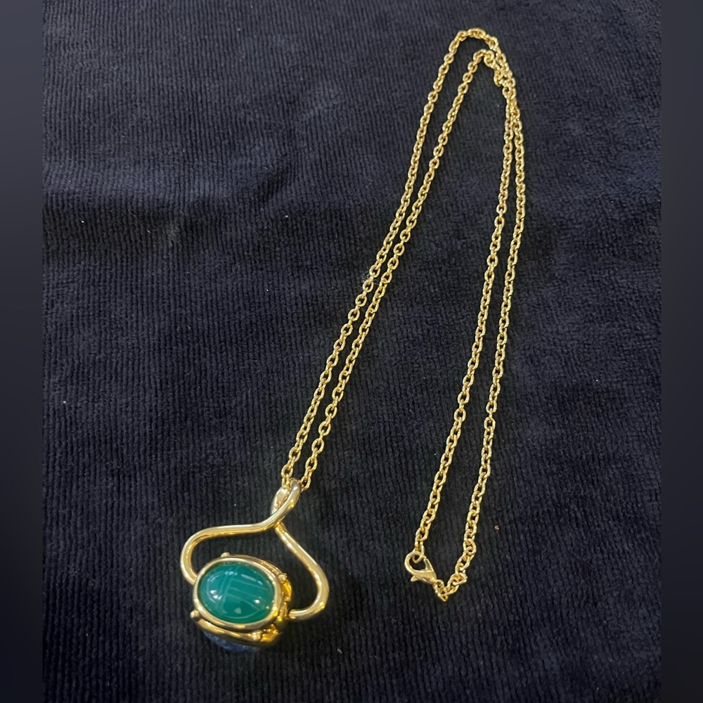 Egyptian Revival Necklace with revolving pendant